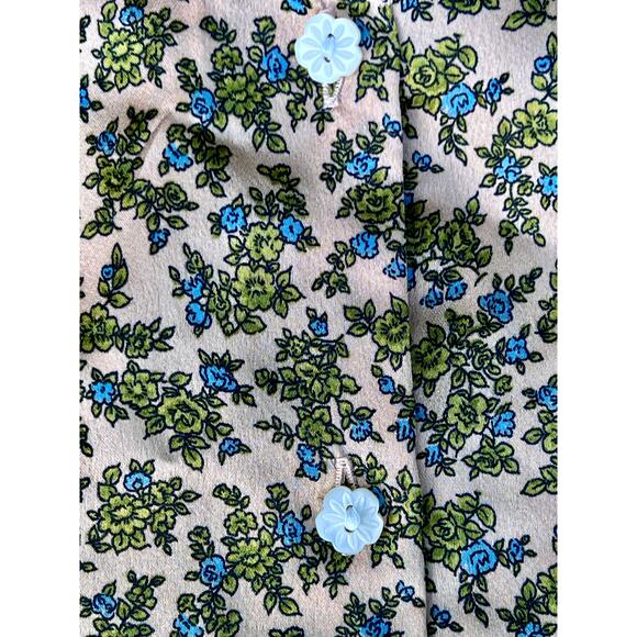 Women's Levis XL Delany Button Front Blouse Flowy Satin Floral - Picture 6 of 9